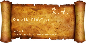 Kuczik Alóma névjegykártya